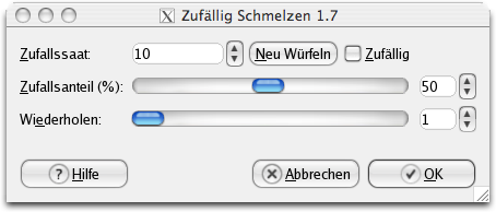 Eigenschaften für das Filter Schmelzen